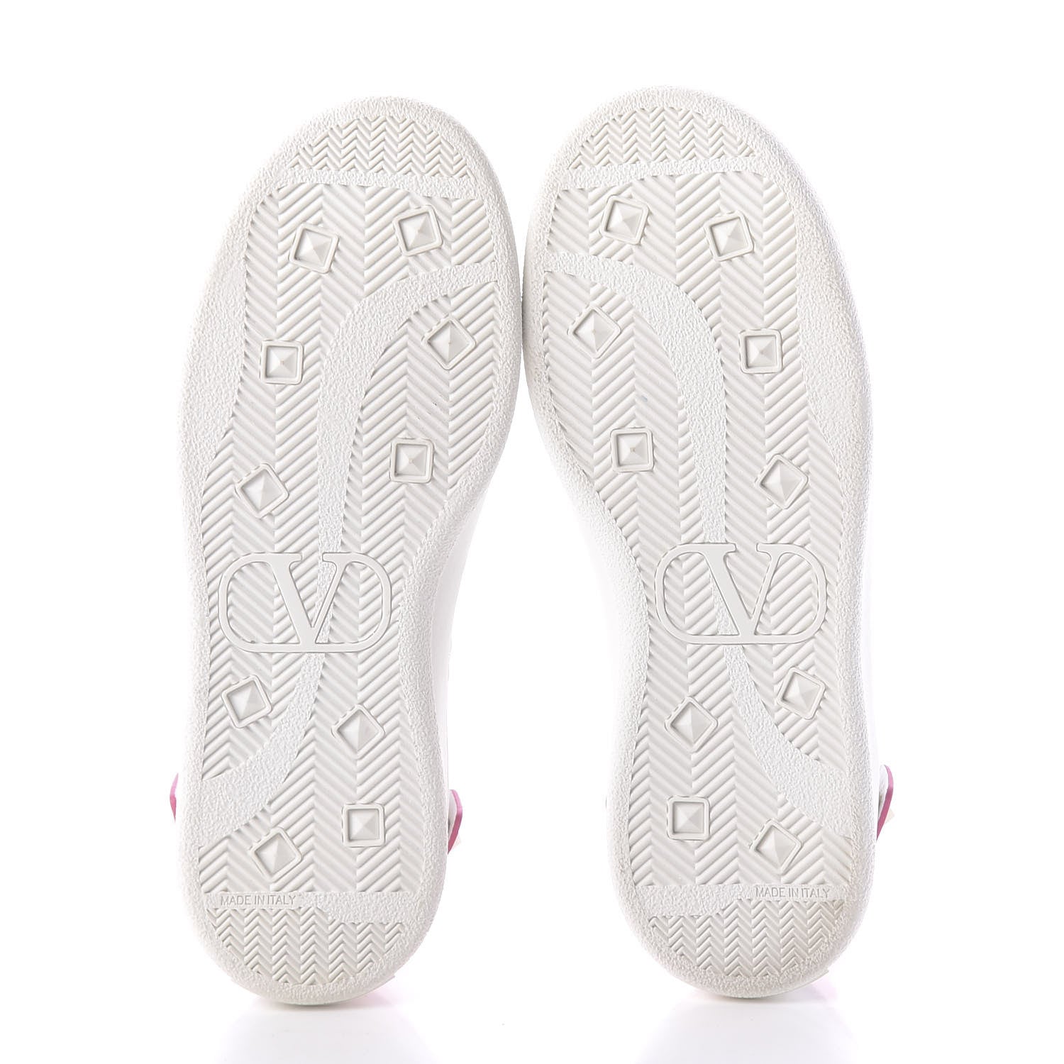 Valentino Garavani Calfskin Womens Backnet Sneakers 35 White Fuchsia 6 of 10