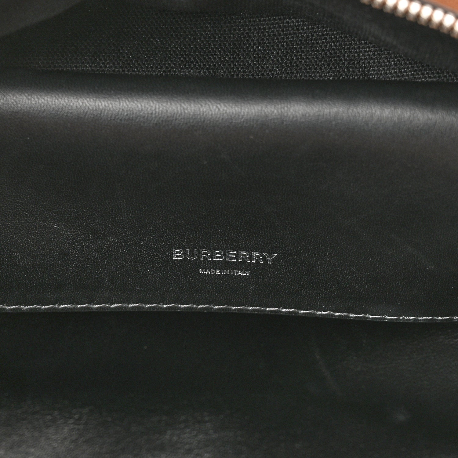 Burberry Smooth Calfskin Medium Cube Bowling Bag Malt Brown 6 of 9