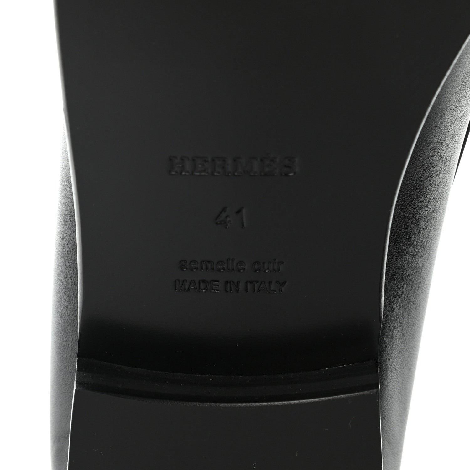 Hermes Calfskin Womens Destin Loafer 41 Black 9 of 10