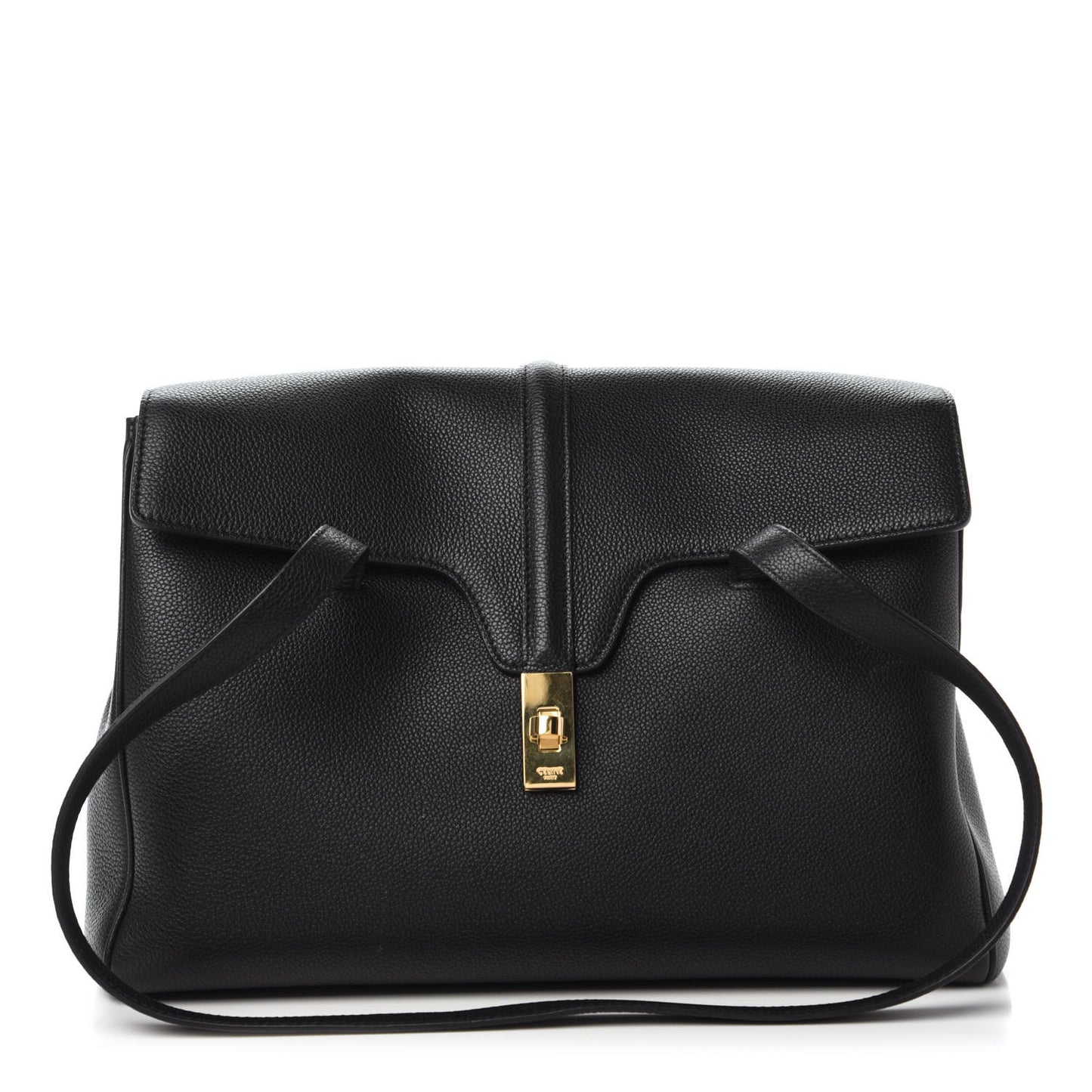 Supple Grained Calfskin Medium Soft 16 Bag Black