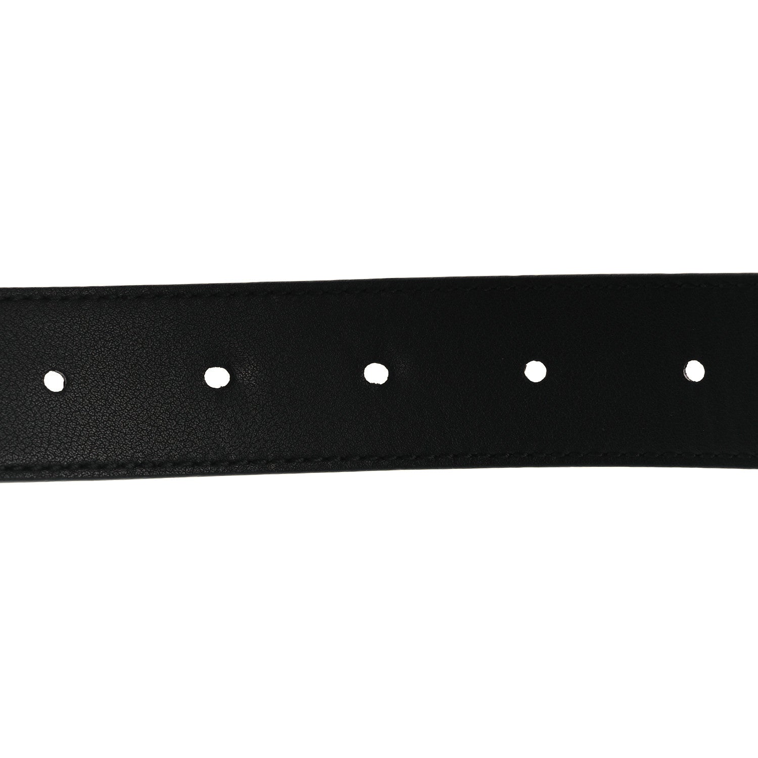 Gucci Azalea Calfskin Enamel Monochrome Double G 30mm Belt 80 32 Black 4 of 6