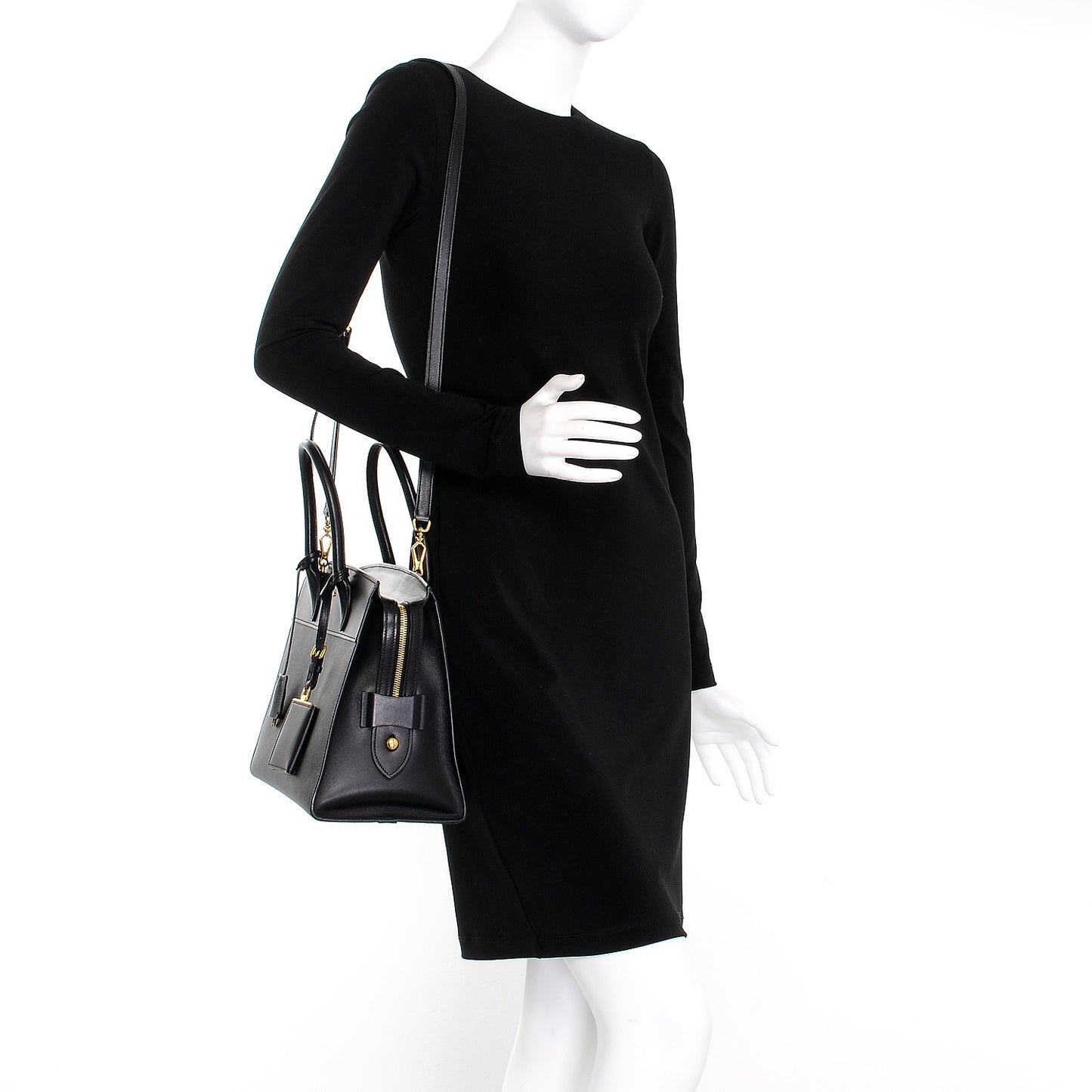Saffiano City Calfskin Medium Esplanade Tote Black