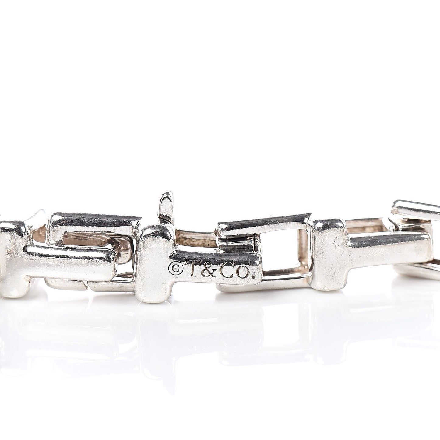 Sterling Silver Narrow T Chain Bracelet