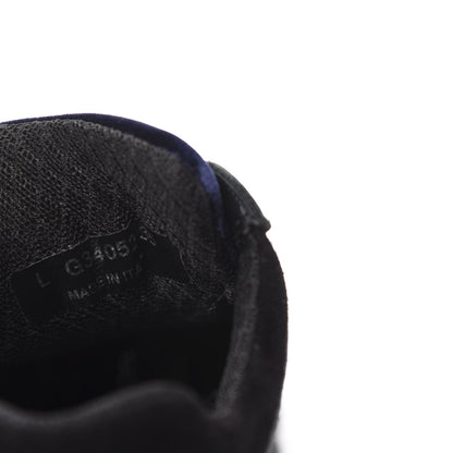 Chanel Suede Velvet Lambskin CC Sneakers 35 Black Blue Silver 7 of 8