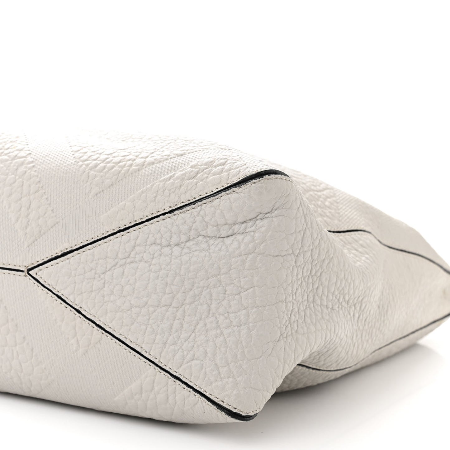 Heritage Grain Check Embossed Medium Lindburn Hobo Stone White