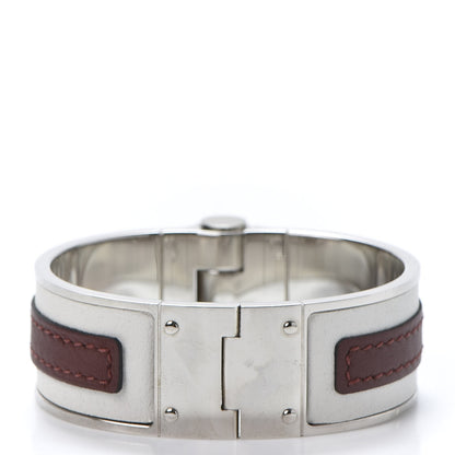 Hermes Swift Calfskin Uni Wide Equestre Hinged Bracelet S Rouge H White 2 of 4