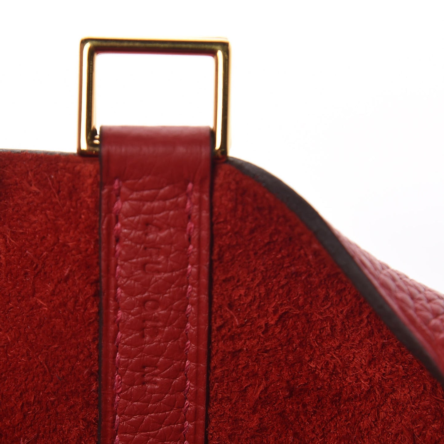 Taurillon Clemence Picotin Lock 18 PM Rouge Casaque