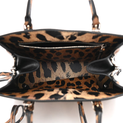 Balenciaga Grained Calfskin Leopard Print Papier Mini A4 Zip Around Tote Beige 6 of 15