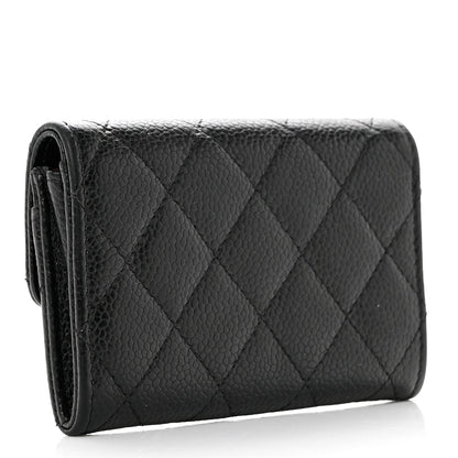 Chanel Caviar Quilted Flap Card Holder Black 3 of 9