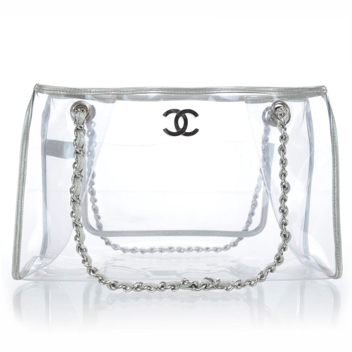 Vinyl Naked Tote Silver