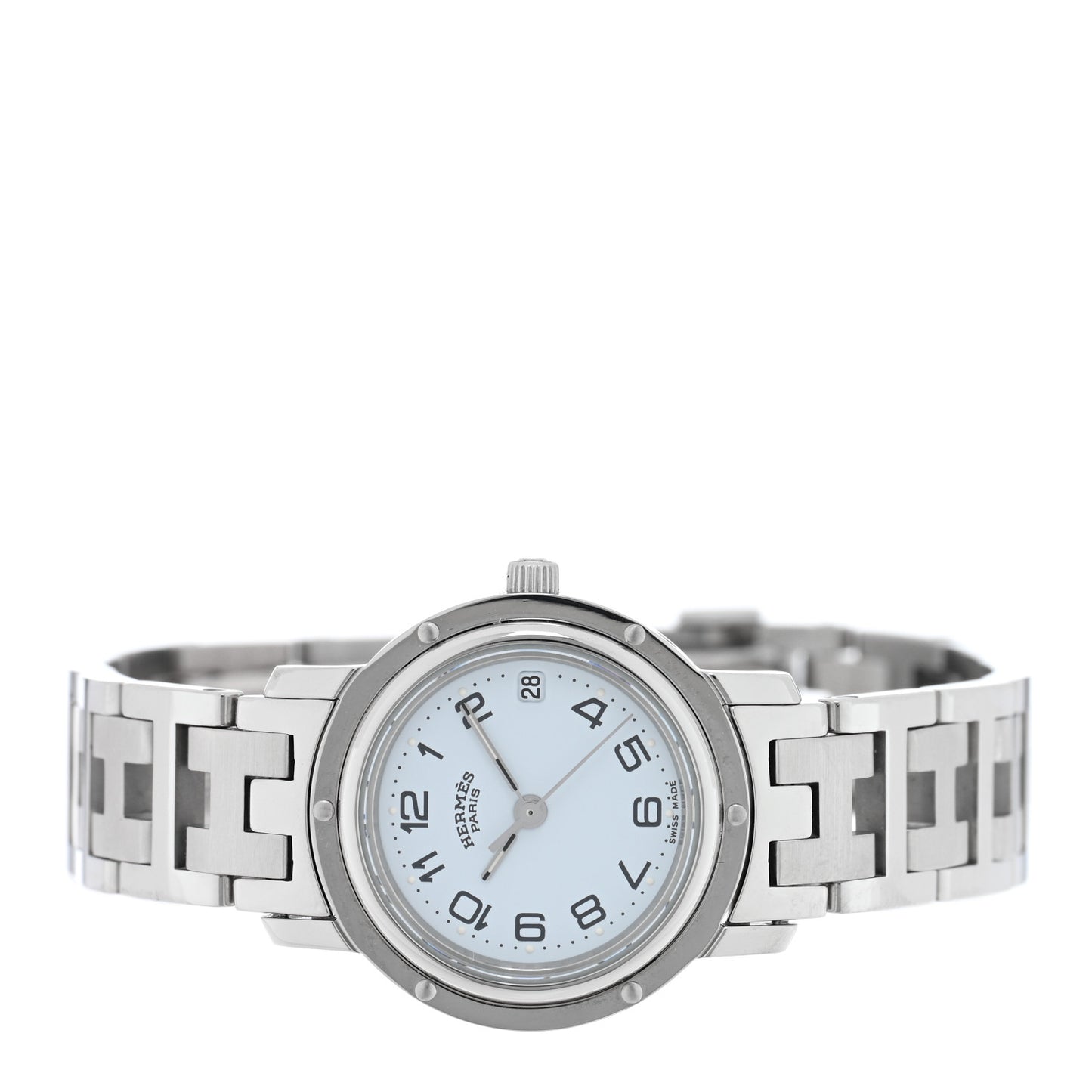 Stainless Steel 24mm Clipper Quartz Watch White