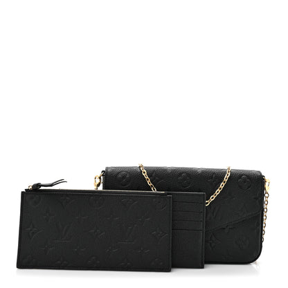 Louis Vuitton Empreinte Pochette Felicie Chain Wallet Black 3 of 10