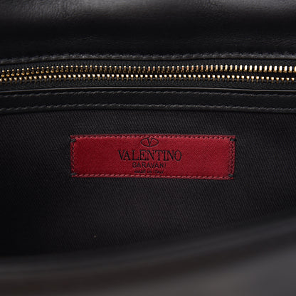 Valentino Garavani Vitello Medium Glam Lock Rockstud Flap Black 5 of 8