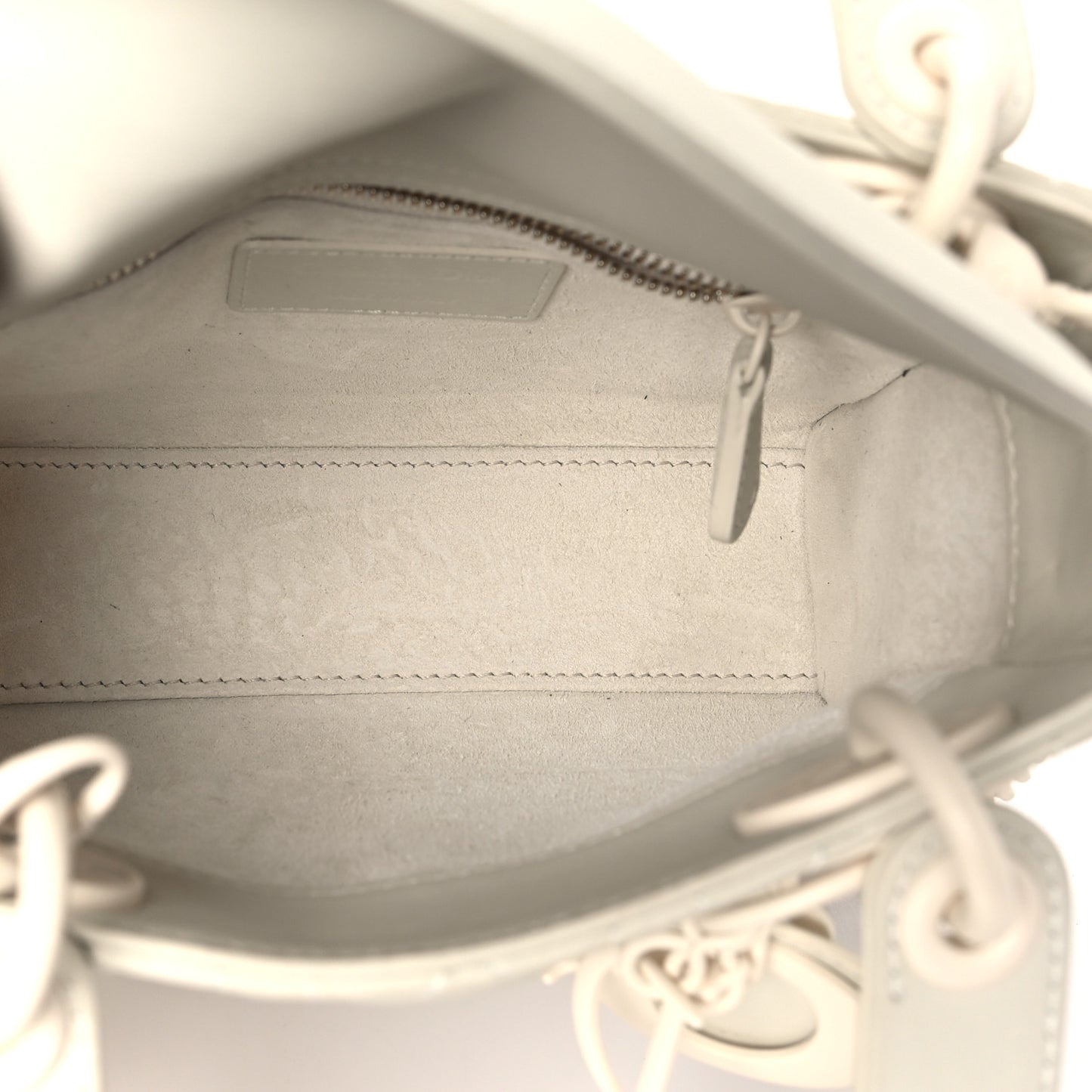 Ultra Matte Calfskin Cannage Mini Lady Dior White