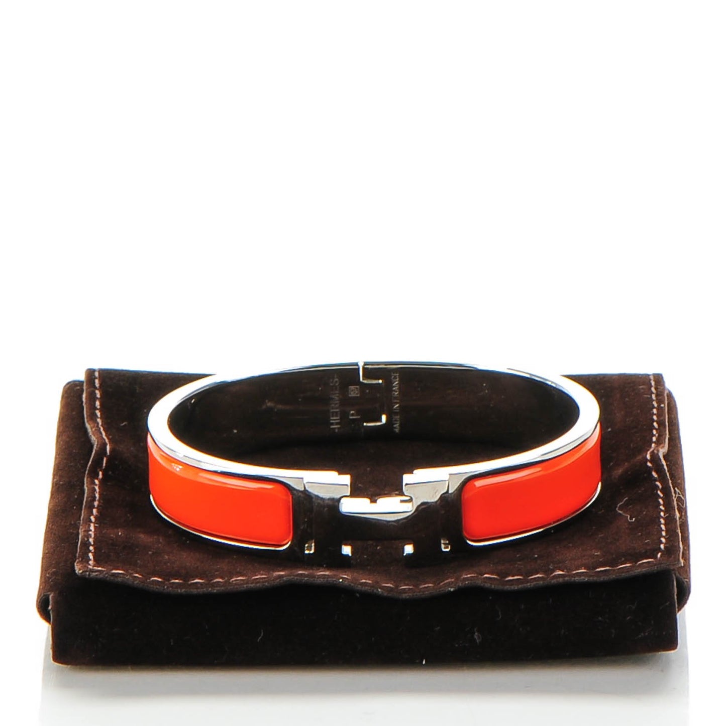 Enamel Narrow Clic Clac H Bracelet PM Orange