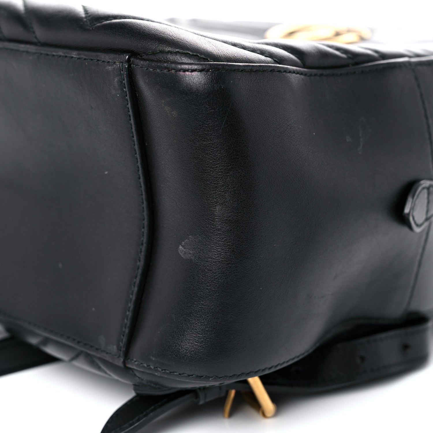 Gucci Calfskin Matelasse GG Marmont Dome Backpack Black 13 of 24