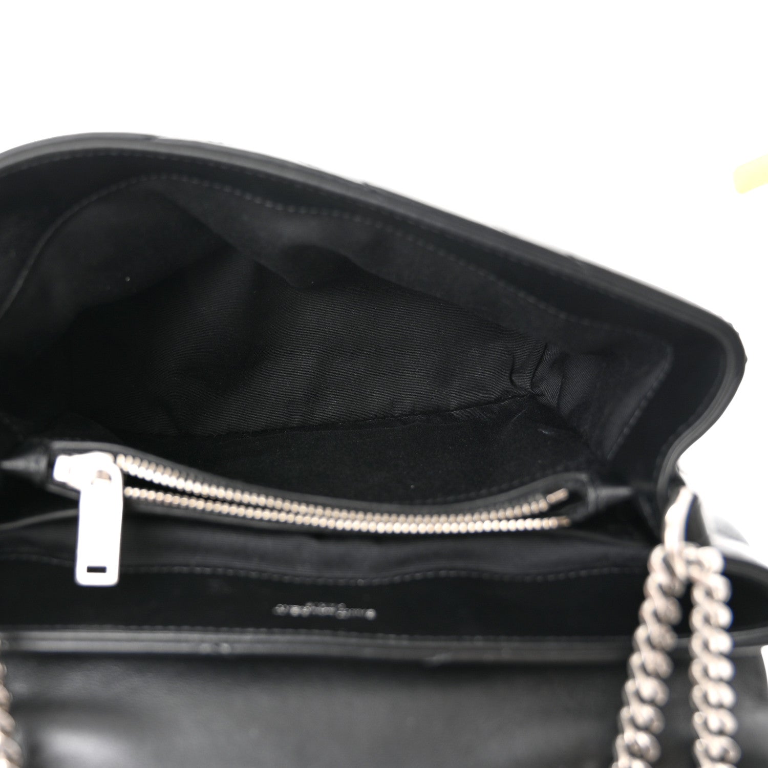 Saint Laurent Calfskin Y Quilted Monogram Small Loulou Chain Satchel Black 5 of 10