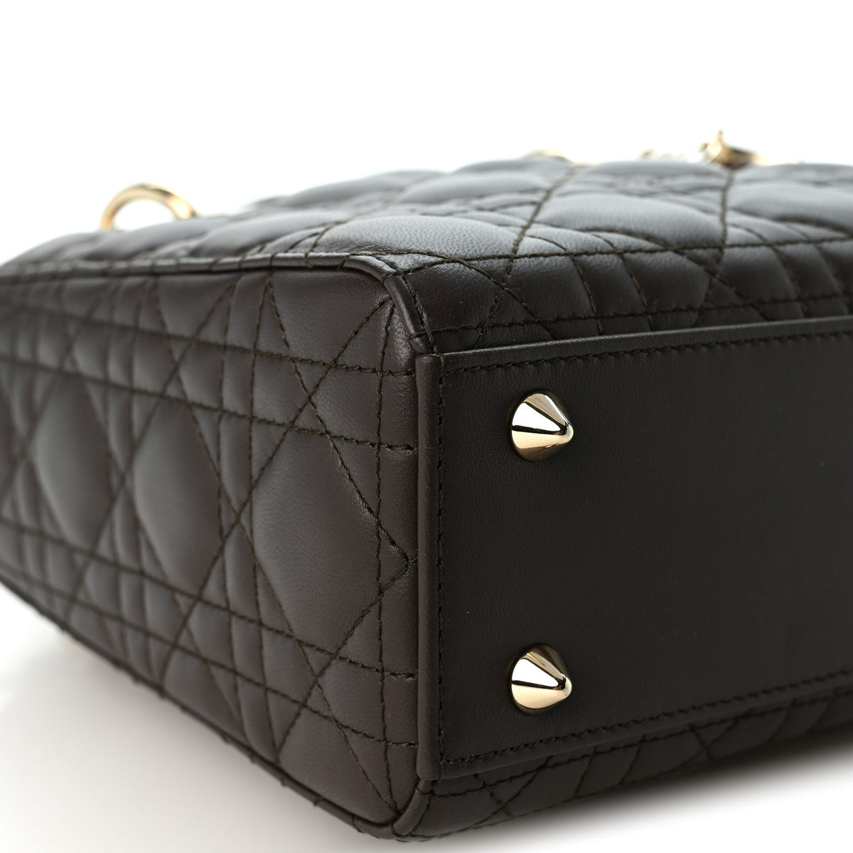 Christian Dior Lambskin Cannage Small My ABCDior Lady Dior Dark Chocolate 9 of 10