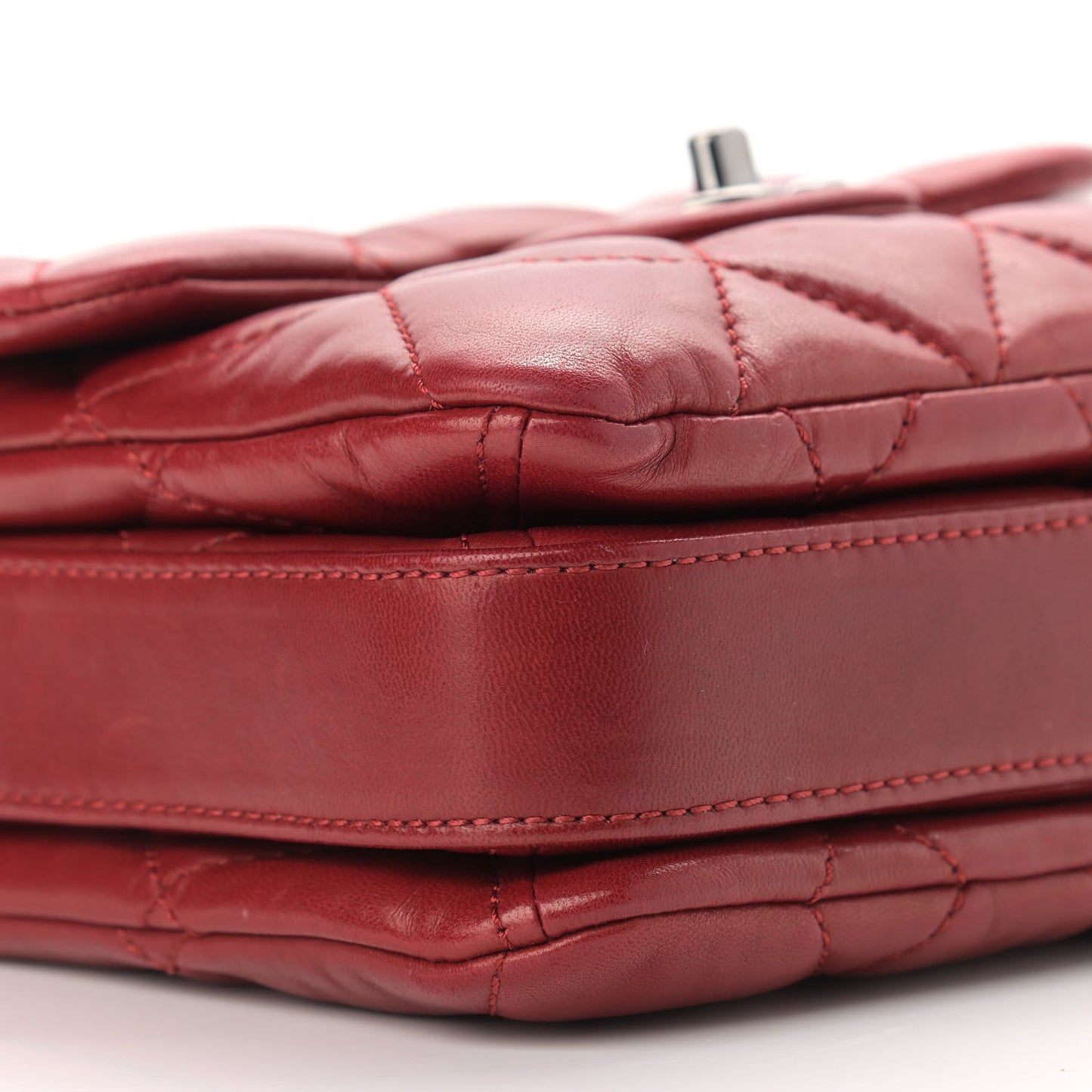 Lambskin Quilted Mini Chanel 3 Flap Red