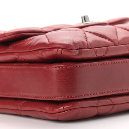 Chanel Lambskin Quilted Mini Chanel 3 Flap Red 9 of 10
