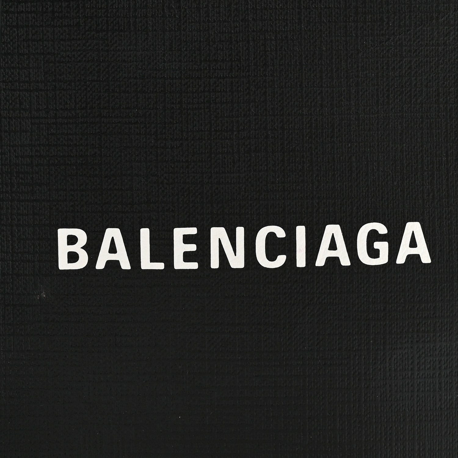 Balenciaga Squared Calfskin Logo Shopping Phone Holder Bag Black 8 of 13