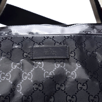 Gucci Imprime Monogram Large Web Carry On Duffle Bag Blue 8 of 10