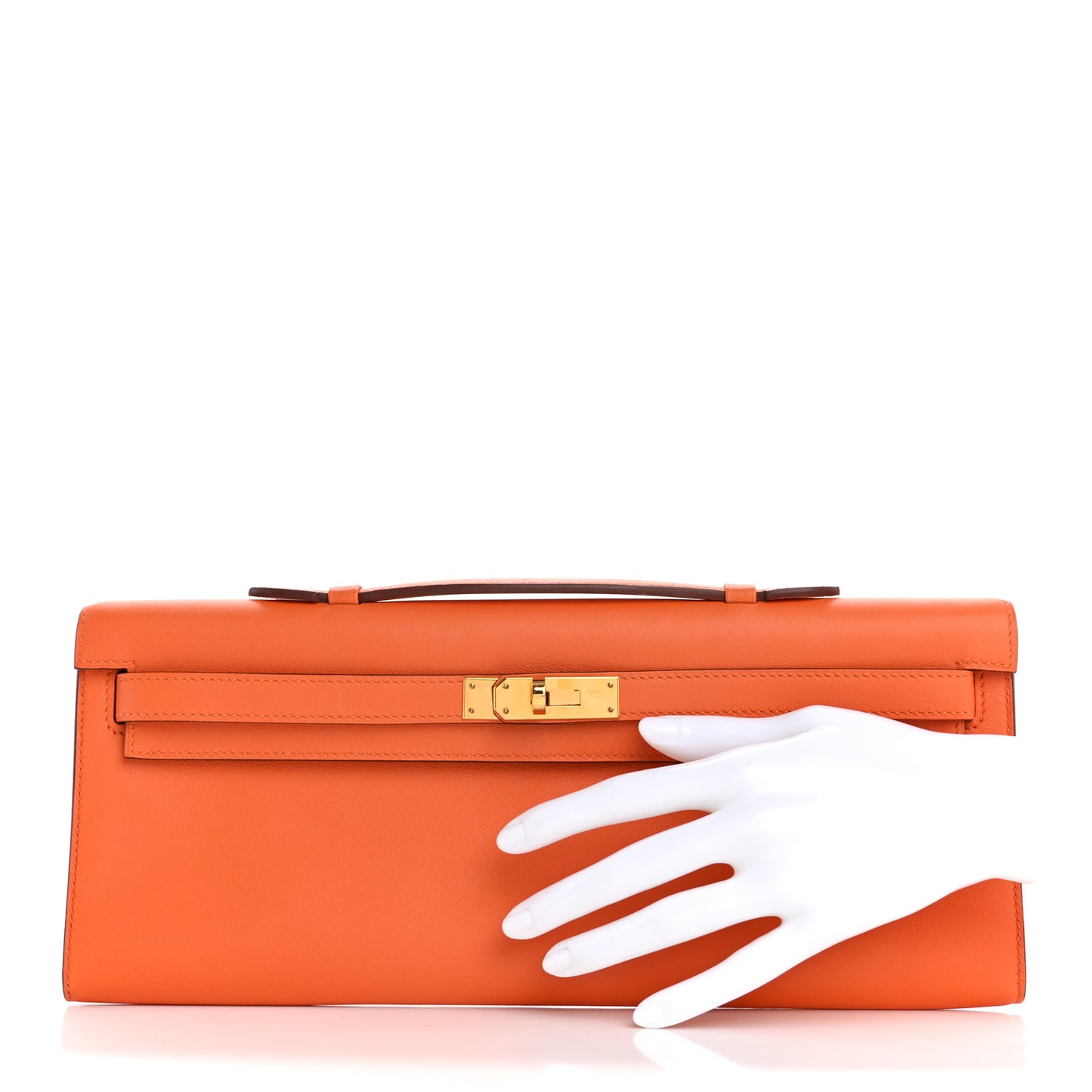 Swift Kelly Cut Clutch Pochette Orange