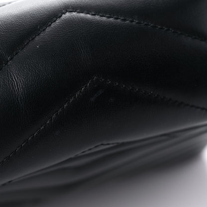 Saint Laurent Calfskin Y Quilted Monogram Monochrome Small Loulou Chain Satchel Black 20 of 21