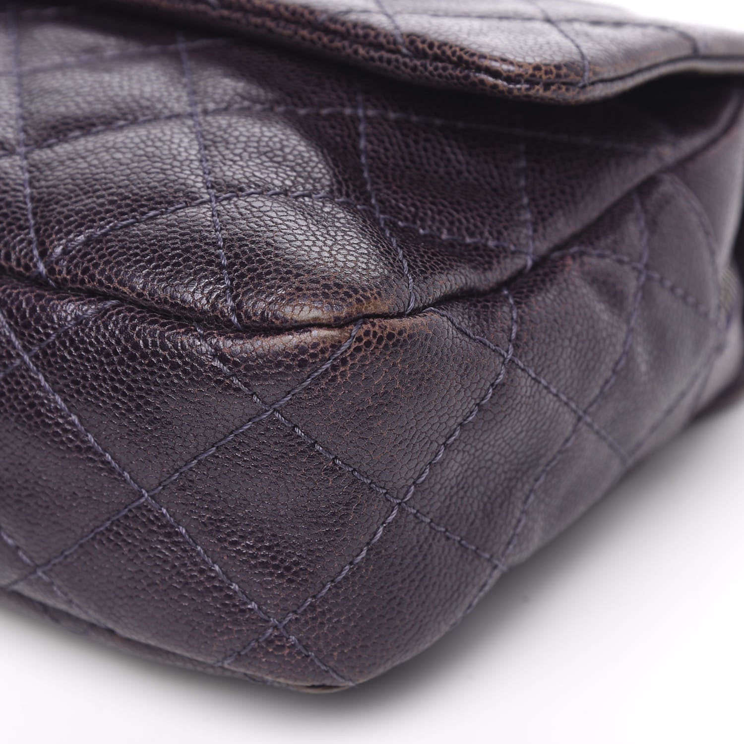 Chanel Iridescent Caviar Quilted Large Chic Flap Purple 9 of 15