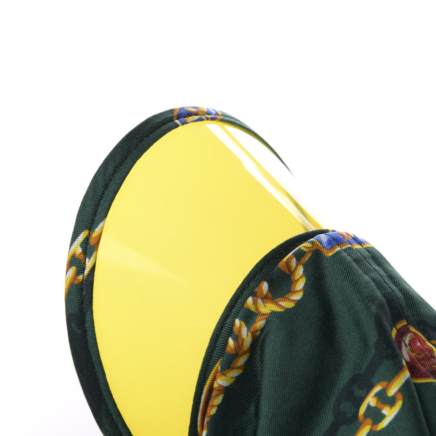 Gucci Silk PVC Chain Print Baseball Cap Green 10 of 10
