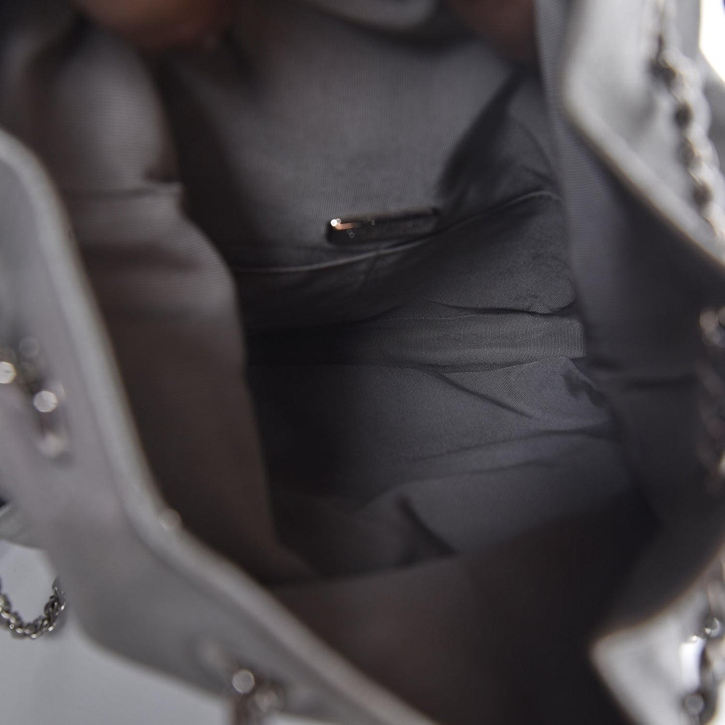 Metallic Lambskin Quilted Large In Seoul Backpack Silver