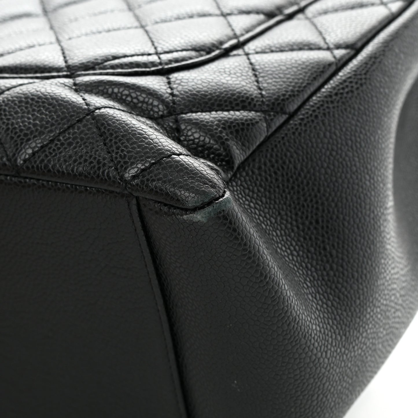 Caviar Quilted Grand Shopping Tote GST Black
