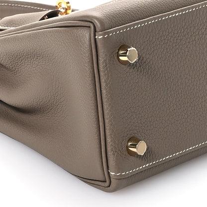 Hermes Togo Kelly Retourne 25 Etoupe 9 of 11