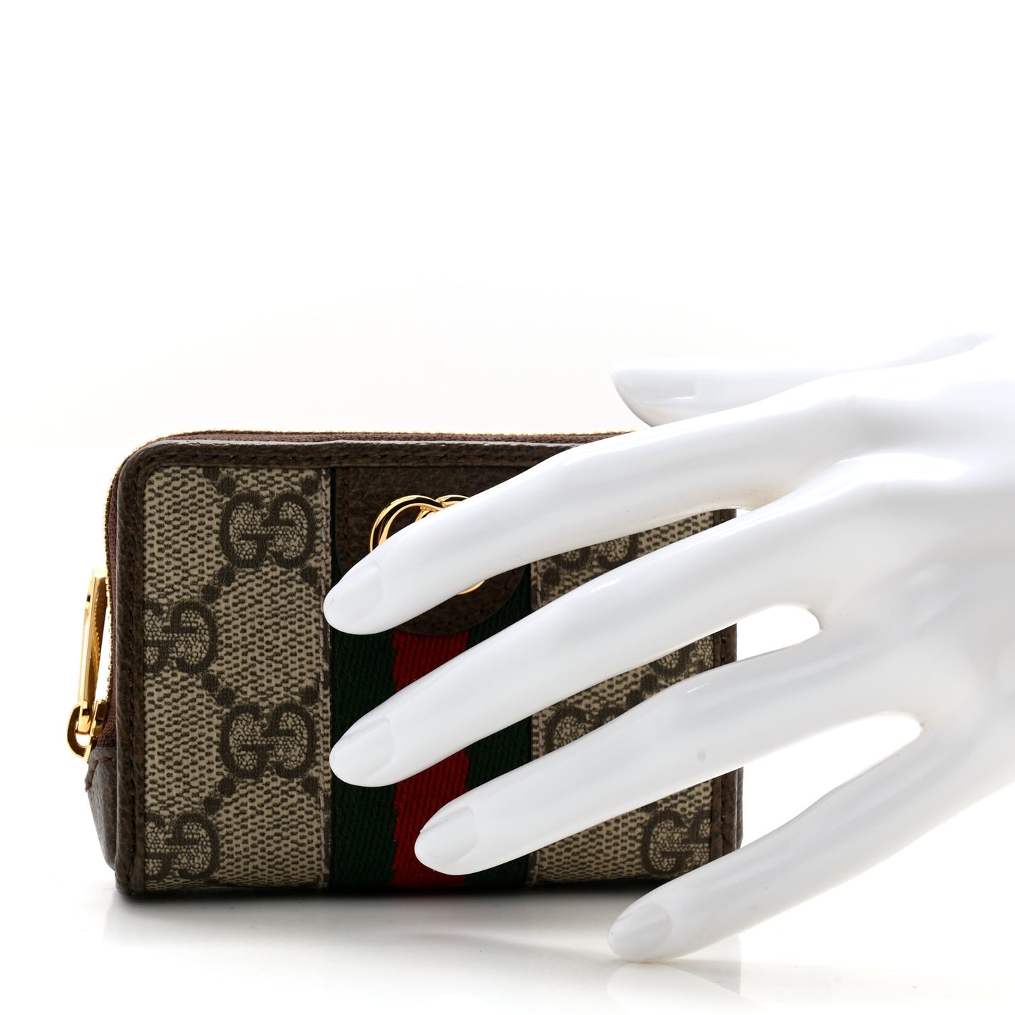 GG Supreme Monogram Web Ophidia Playing Card Case Beige New Acero