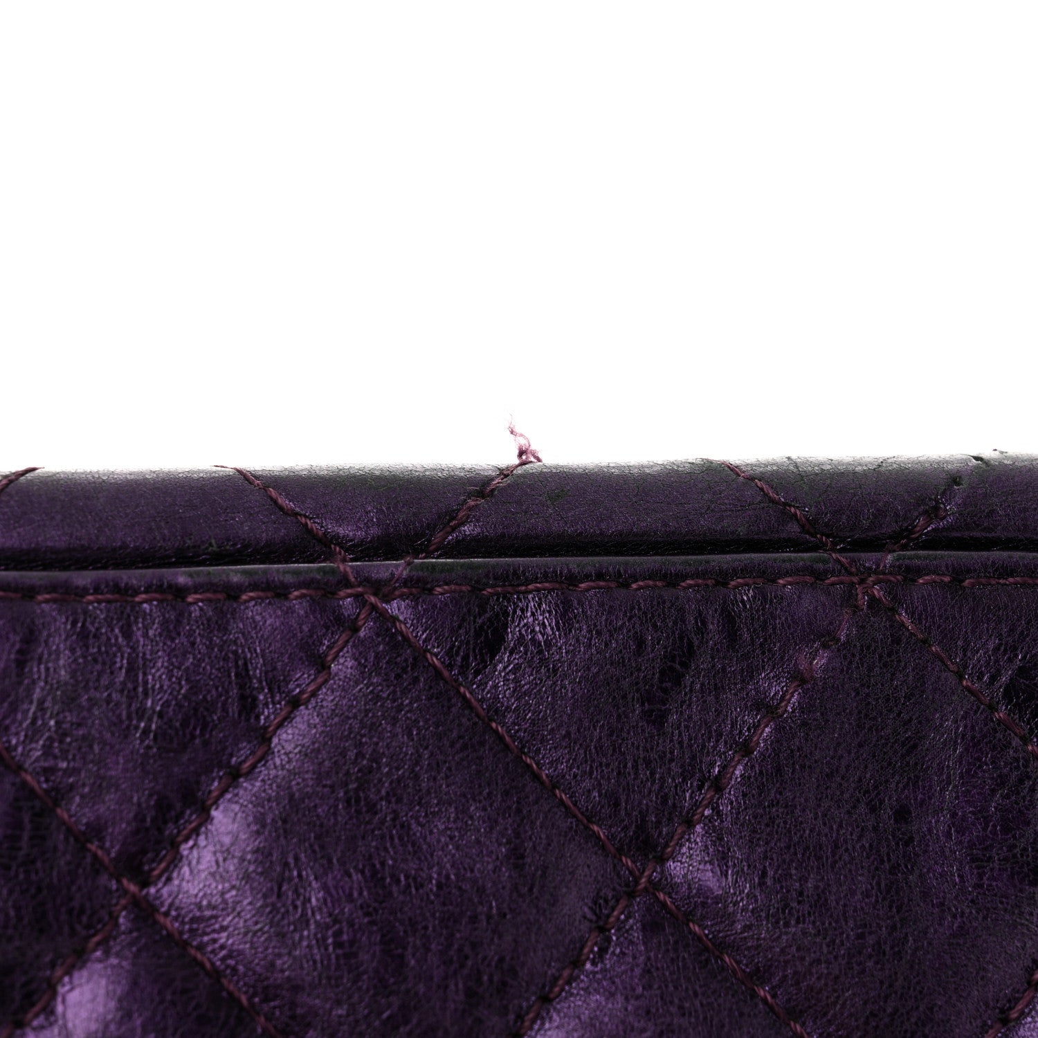 Chanel Metallic Aged Calfskin Quilted 2.55 Reissue 227 Flap Purple 16 of 23
