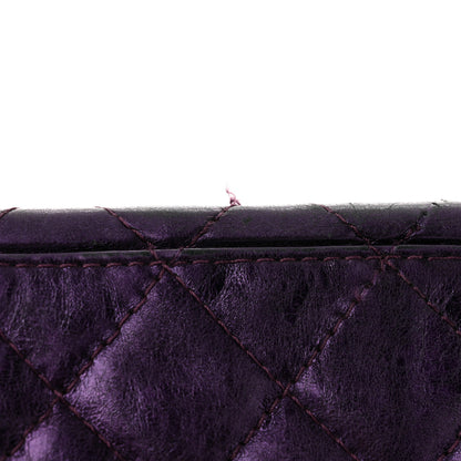 Chanel Metallic Aged Calfskin Quilted 2.55 Reissue 227 Flap Purple 16 of 23