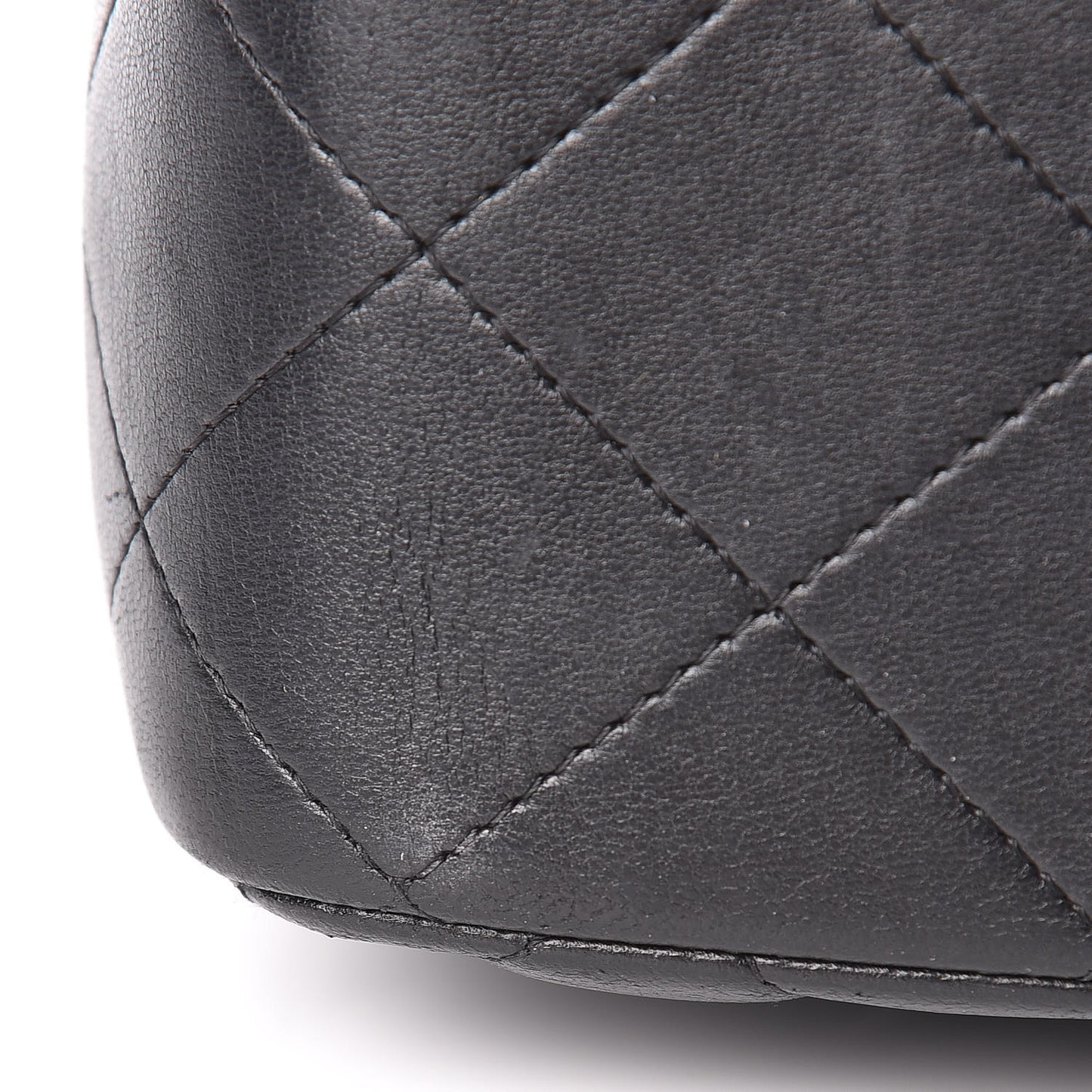 Lambskin Quilted Jumbo Double Flap Black