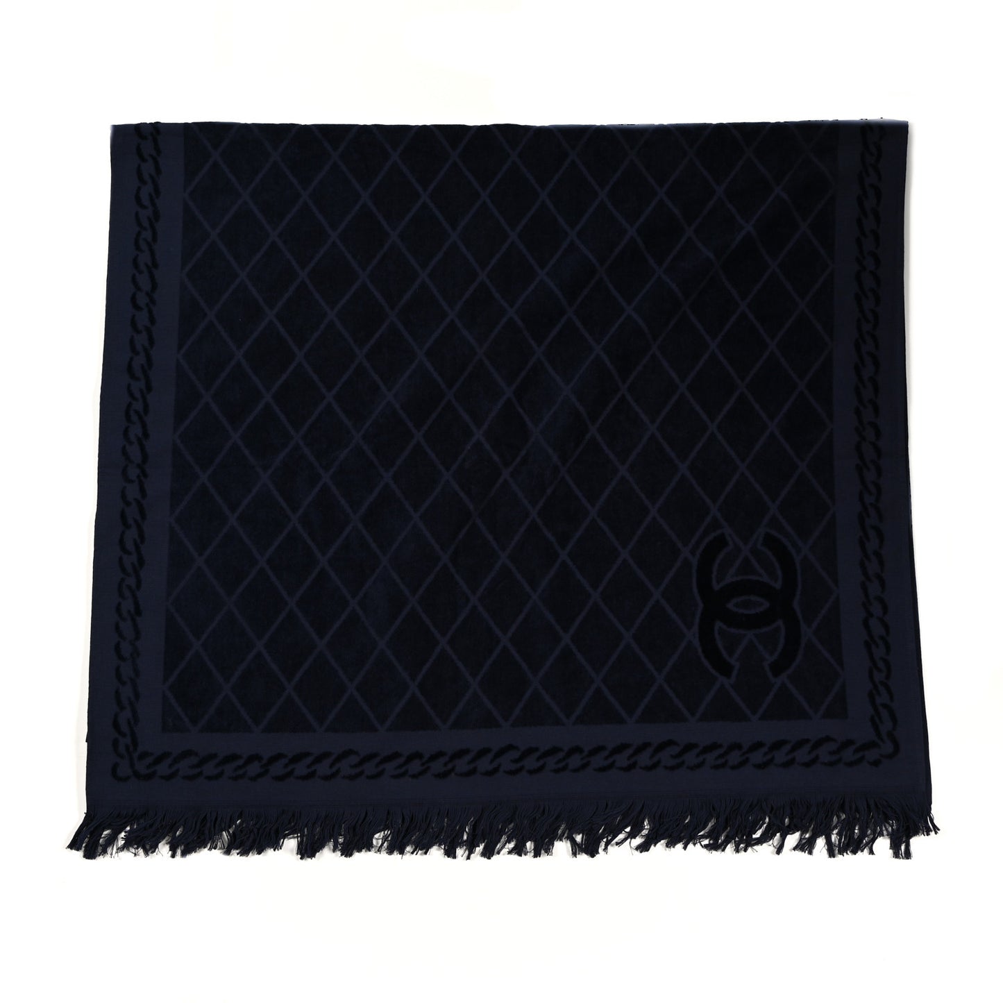 Terry Cotton CC Beach Towel Blue