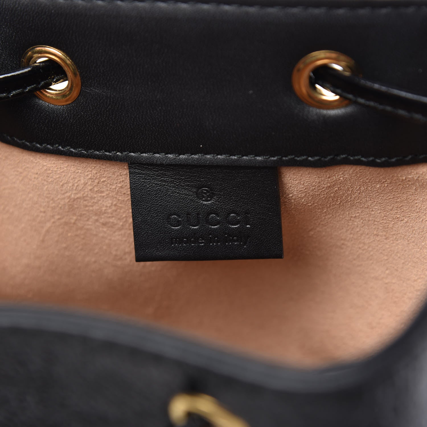 Gucci Suede Patent Web Mini Ophidia Bucket Bag Black 8 of 9
