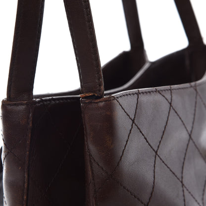 Chanel CHANE Lambskin Stitched Shoulder Bag Brown 12 of 16