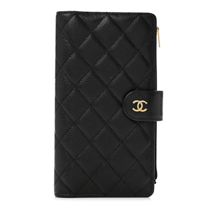 Chanel Caviar Quilted Long Zipped Wallet Black 1 of 9
