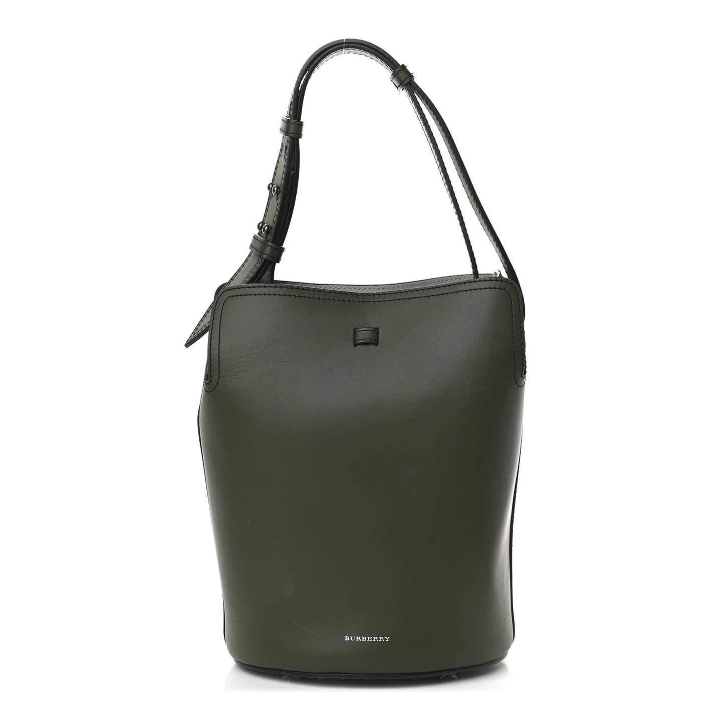 Supple Calfskin Small Bucket Dark Olive