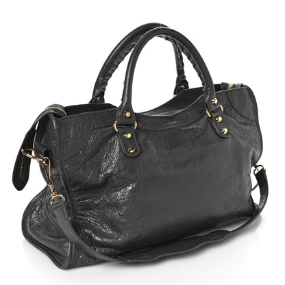 Balenciaga Agneau Classic Gold Hardware City Gris Fossile Anthracite 3 of 11