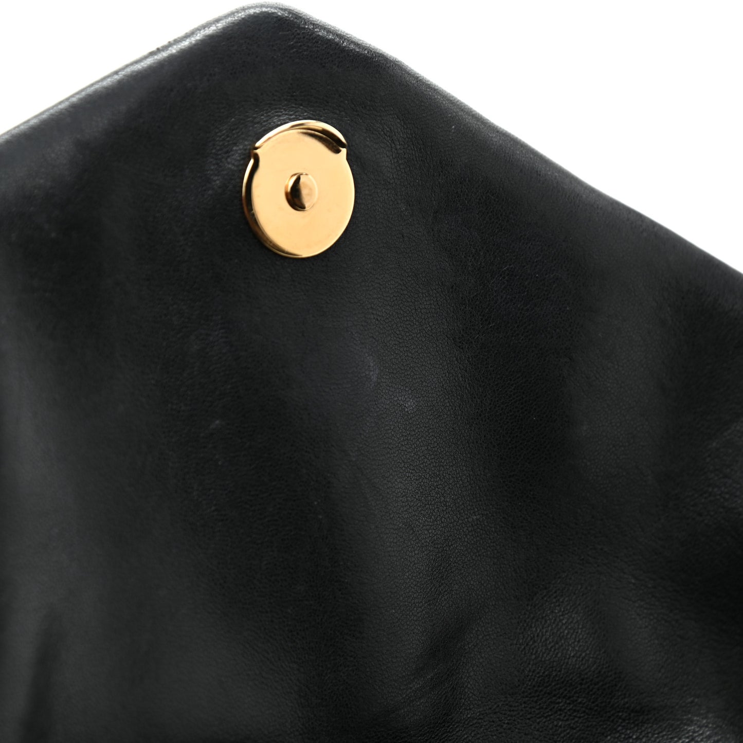 Lambskin Quilted Small Loulou Puffer Monogram Chain Satchel Black