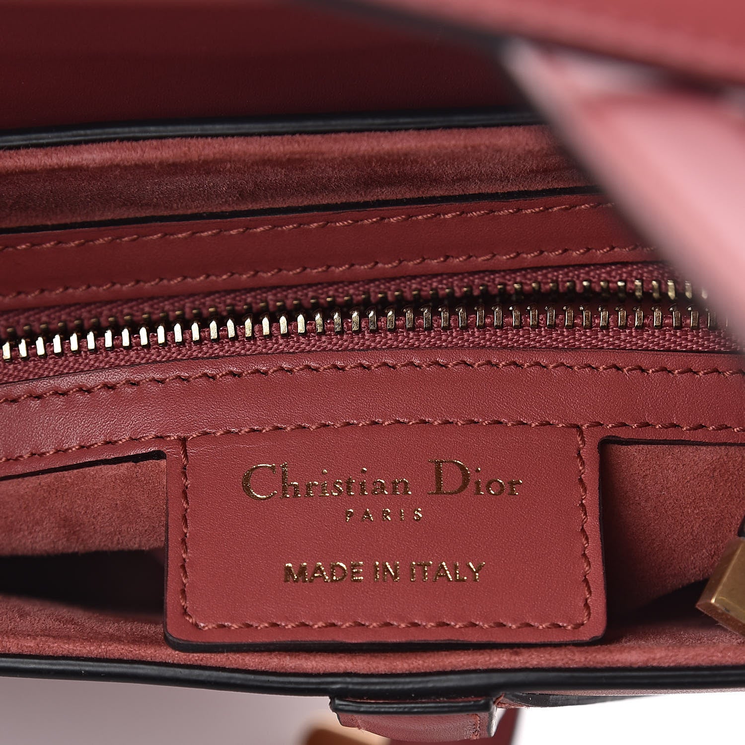 Christian Dior Calfskin Saddle Bag Pink 8 of 9