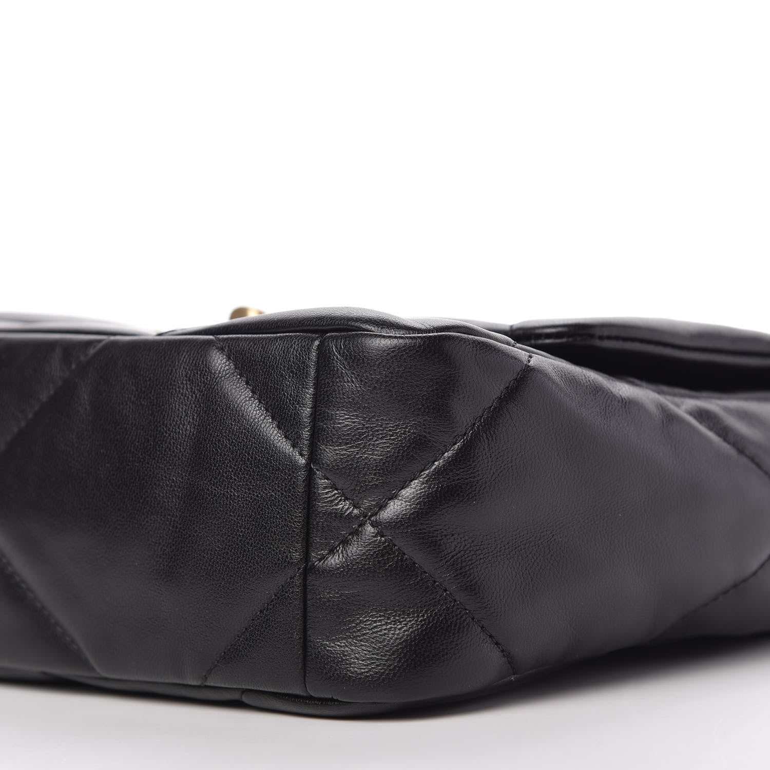 Chanel Shiny Goatskin Quilted Medium Chanel 19 Flap Black 7 of 11