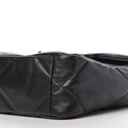 Chanel Shiny Goatskin Quilted Medium Chanel 19 Flap Black 7 of 11