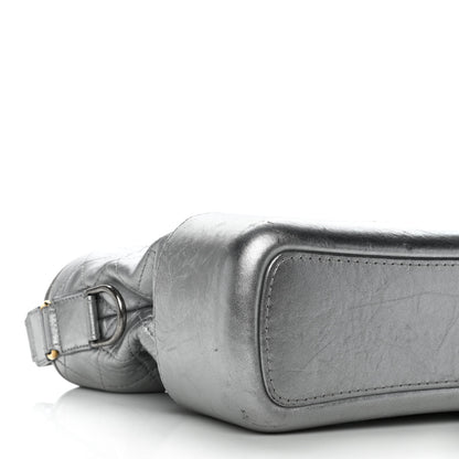 Chanel Metallic Aged Calfskin Quilted Medium Gabrielle Silver 8 of 13