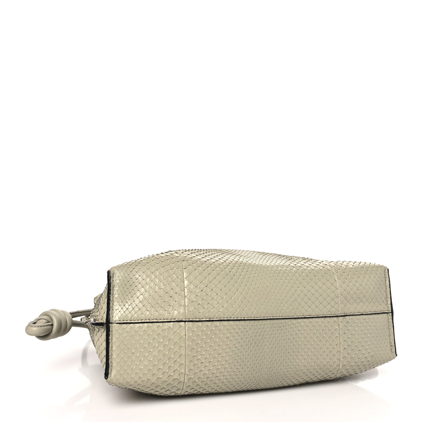 Snakeskin Flamenco Knot Bag Marble Green