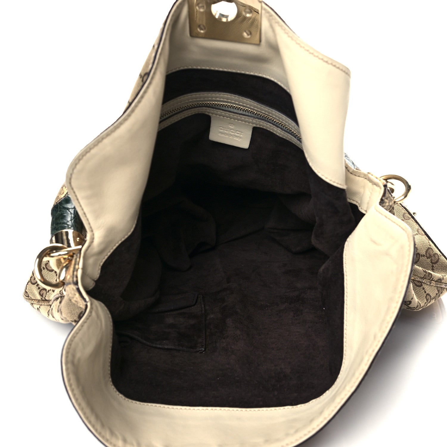 Gucci Monogram Large Indy Top Handle Hobo Off White 5 of 15